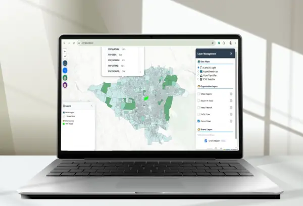 Web GIS Collaboration Platform Screenshot